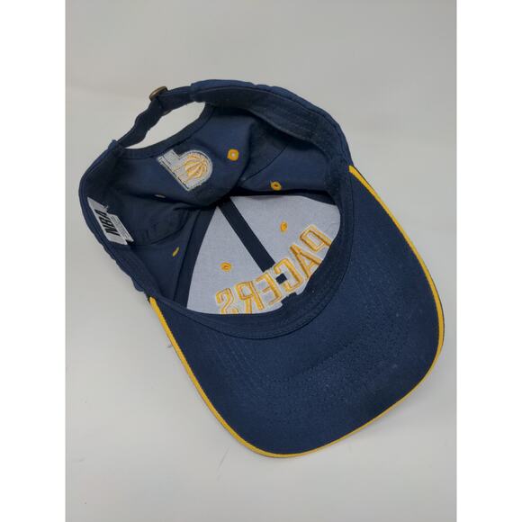 NBA Brand Indiana Pacers Slideback Hat Embroidered Logo Blue Yellow OSFM - Picture 9 of 11